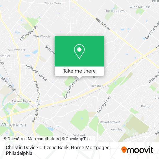 Mapa de Christin Davis - Citizens Bank, Home Mortgages