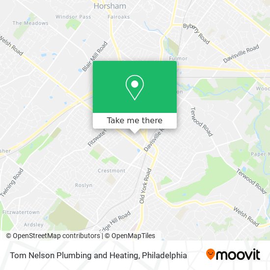 Tom Nelson Plumbing and Heating map
