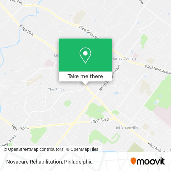 Novacare Rehabilitation map