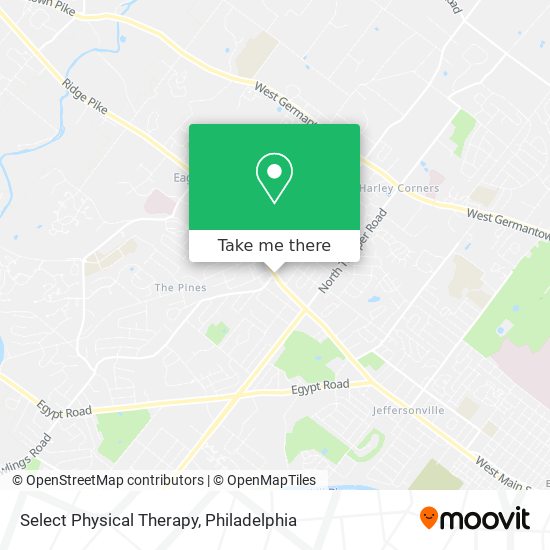 Mapa de Select Physical Therapy