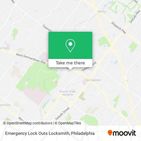 Emergency Lock Outs Locksmith map