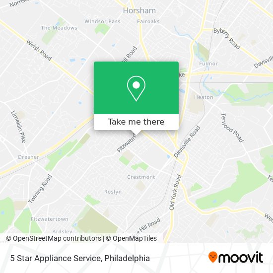 5 Star Appliance Service map