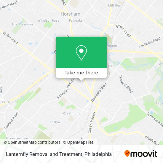 Lanternfly Removal and Treatment map