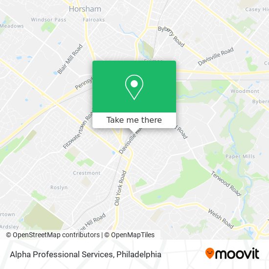 Alpha Professional Services map