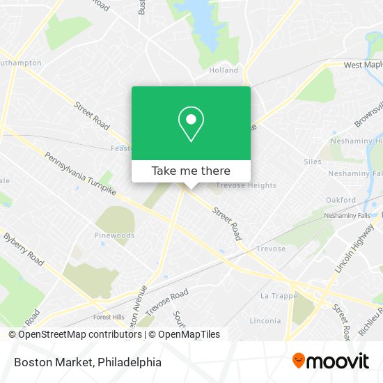 Mapa de Boston Market