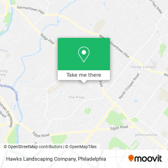 Hawks Landscaping Company map