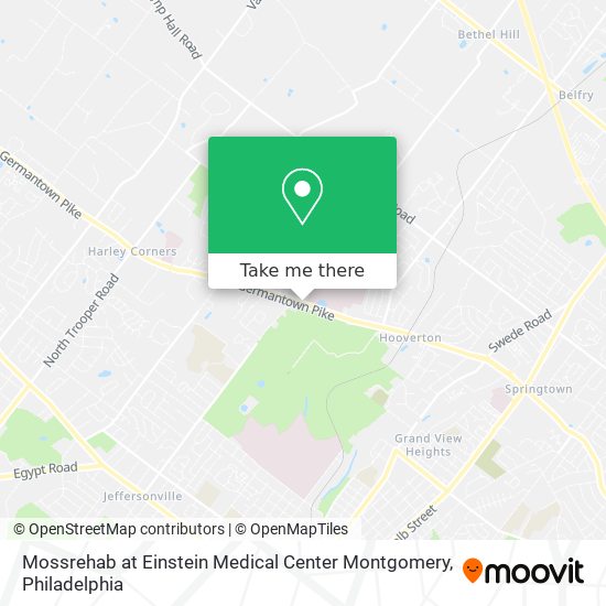 Mapa de Mossrehab at Einstein Medical Center Montgomery