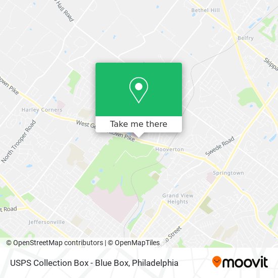 Mapa de USPS Collection Box - Blue Box