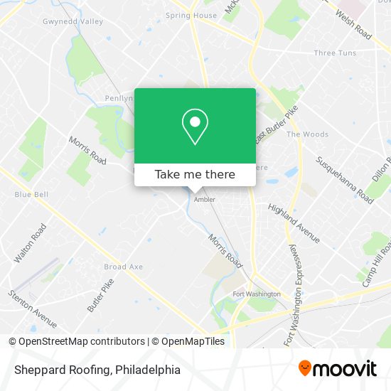 Sheppard Roofing map