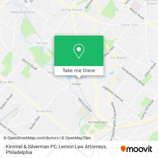 Mapa de Kimmel & Silverman PC, Lemon Law Attorneys