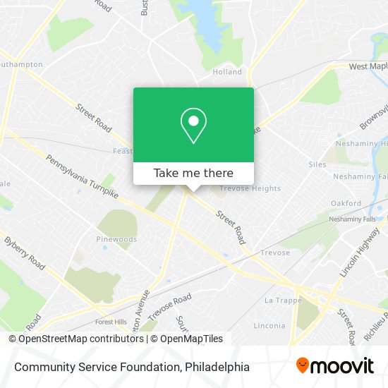 Mapa de Community Service Foundation