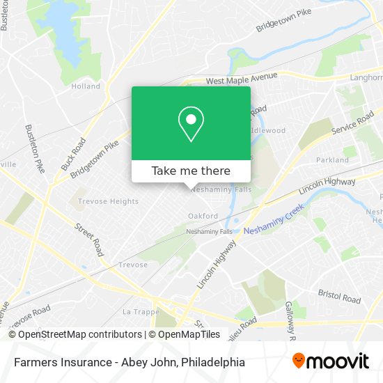 Farmers Insurance - Abey John map