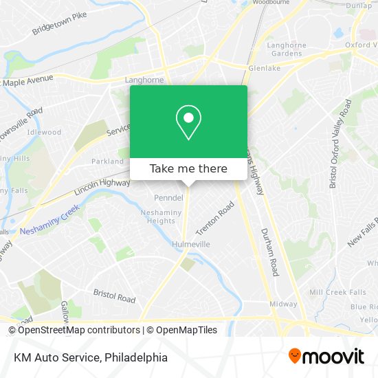 KM Auto Service map