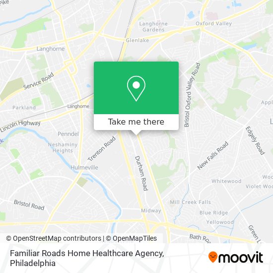 Mapa de Familiar Roads Home Healthcare Agency