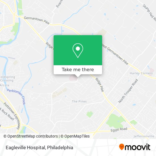 Eagleville Hospital map