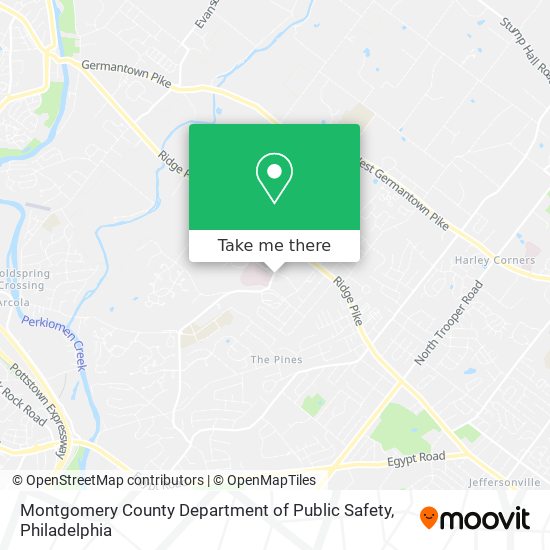 Mapa de Montgomery County Department of Public Safety