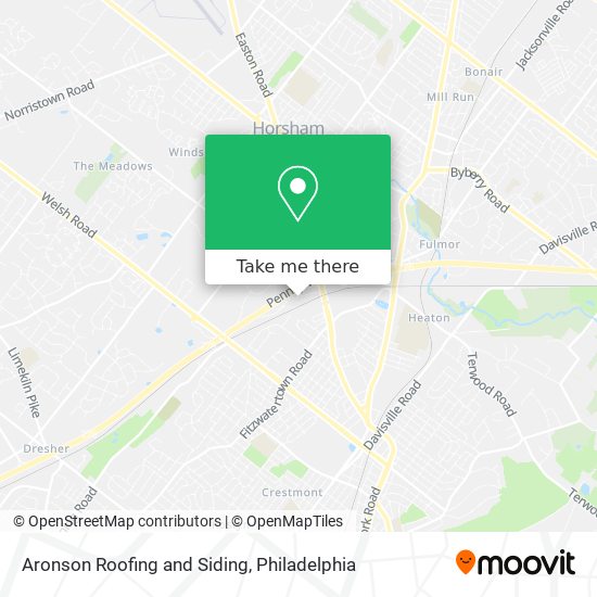 Aronson Roofing and Siding map