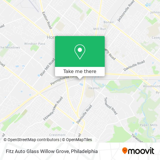 Mapa de Fitz Auto Glass Willow Grove