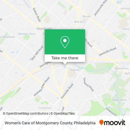 Women's Care of Montgomery County map