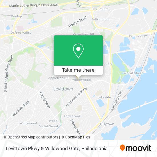 Levittown Pkwy & Willowood Gate map