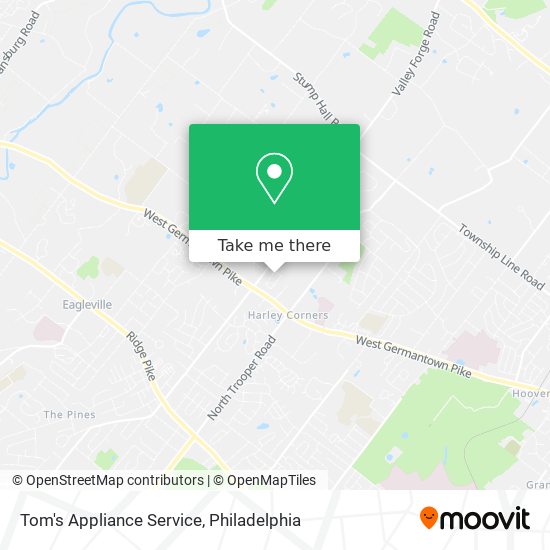 Tom's Appliance Service map