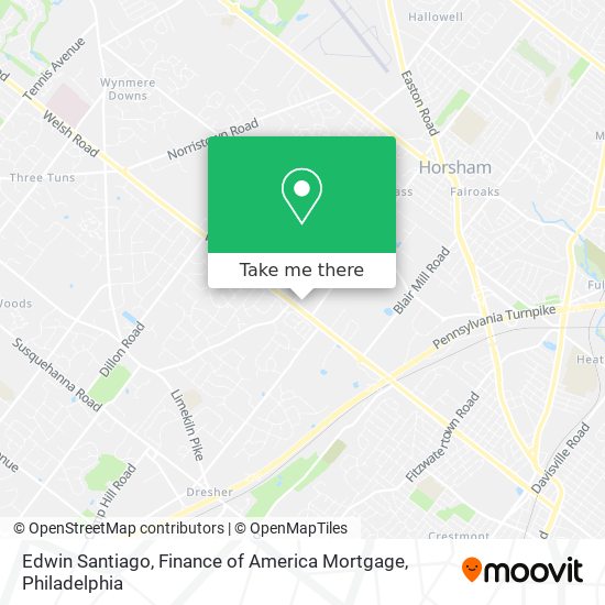 Mapa de Edwin Santiago, Finance of America Mortgage