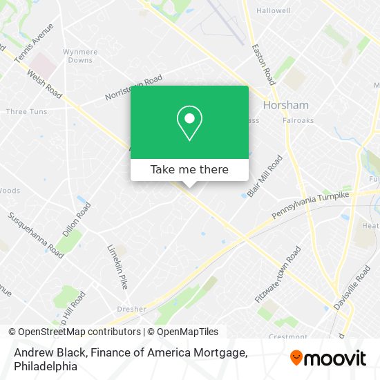 Mapa de Andrew Black, Finance of America Mortgage