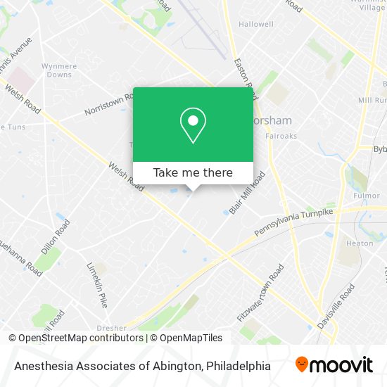 Anesthesia Associates of Abington map