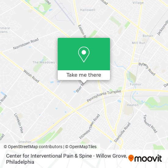 Center for Interventional Pain & Spine - Willow Grove map