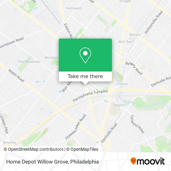 Mapa de Home Depot Willow Grove