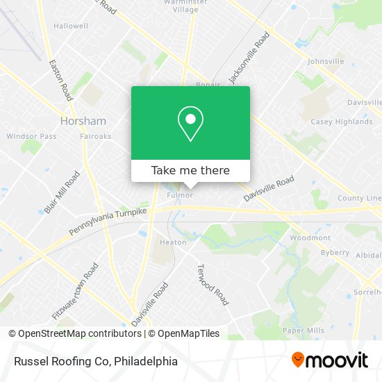 Russel Roofing Co map