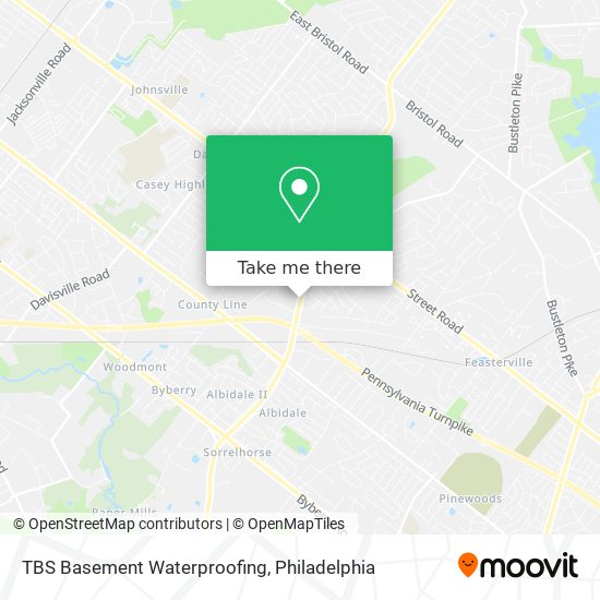 TBS Basement Waterproofing map