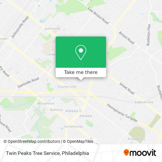 Mapa de Twin Peaks Tree Service
