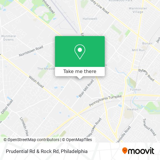 Prudential Rd & Rock Rd map