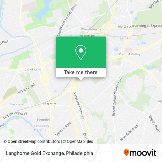 Langhorne Gold Exchange map