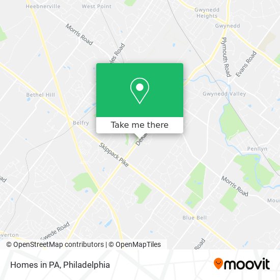 Homes in PA map