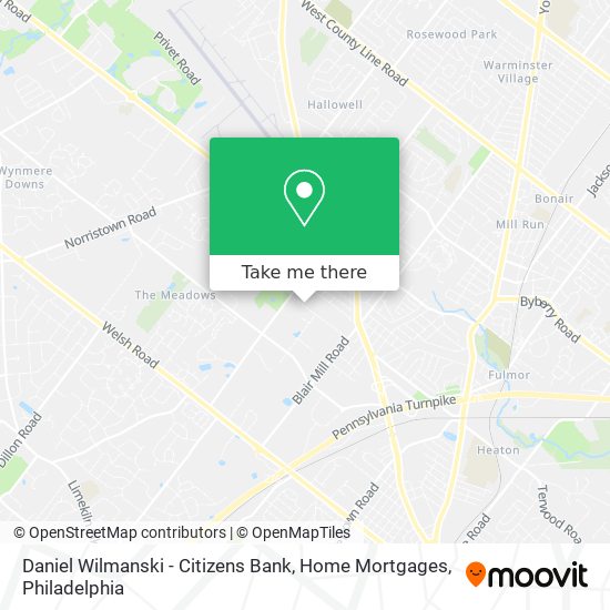 Mapa de Daniel Wilmanski - Citizens Bank, Home Mortgages