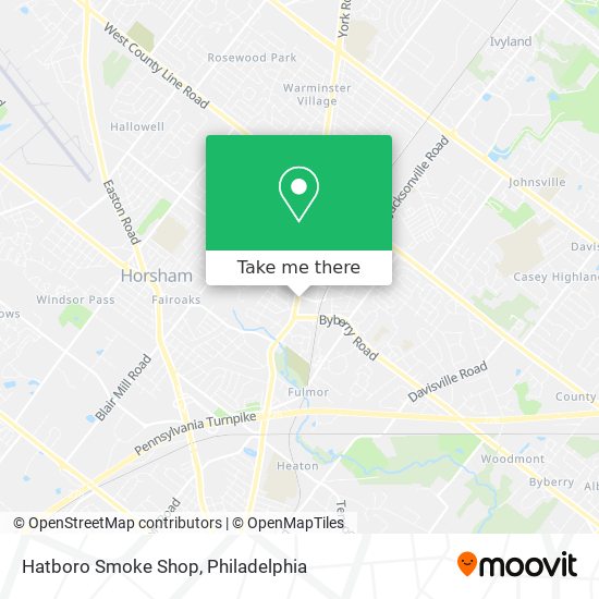 Mapa de Hatboro Smoke Shop