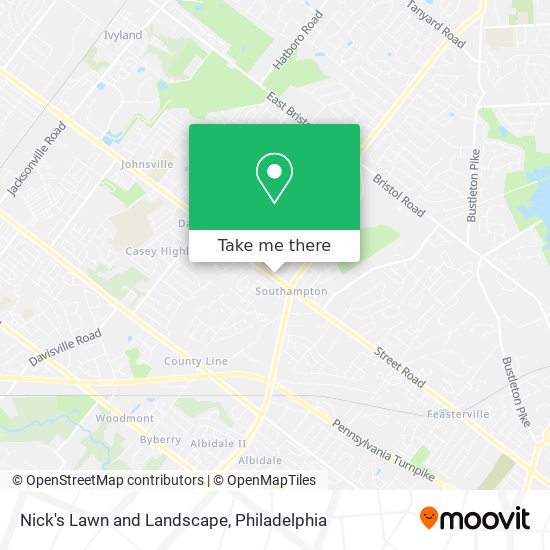 Nick's Lawn and Landscape map