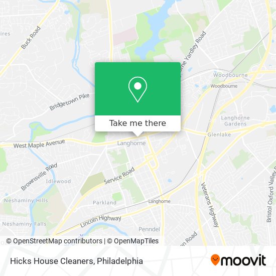 Hicks House Cleaners map