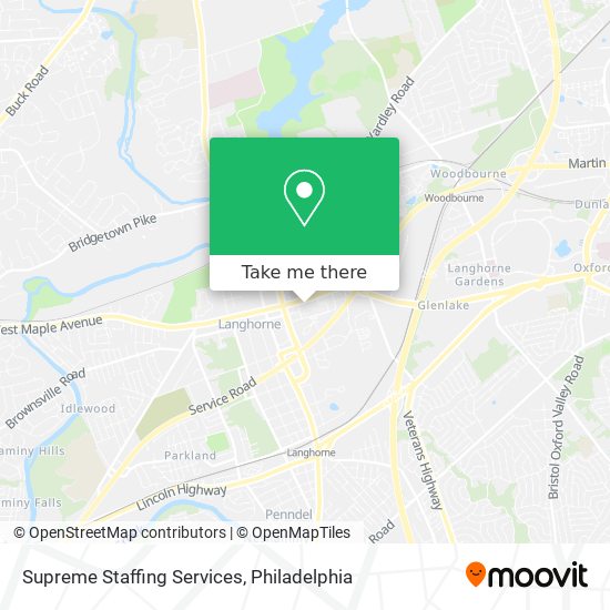 Mapa de Supreme Staffing Services