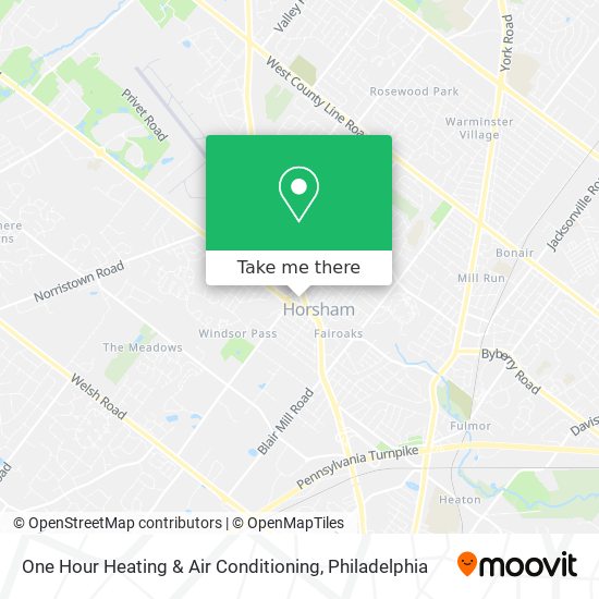 One Hour Heating & Air Conditioning map