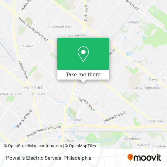 Mapa de Powell's Electric Service