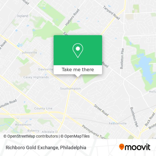 Mapa de Richboro Gold Exchange