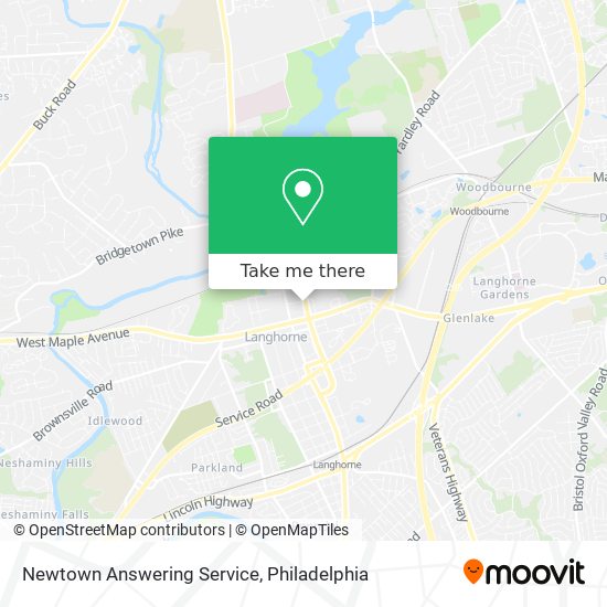 Mapa de Newtown Answering Service