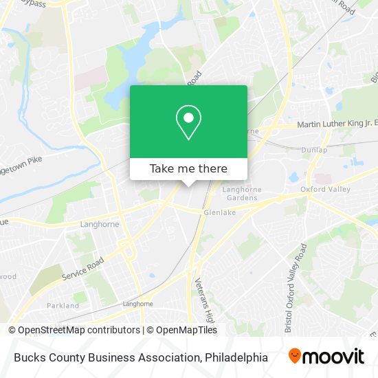 Mapa de Bucks County Business Association