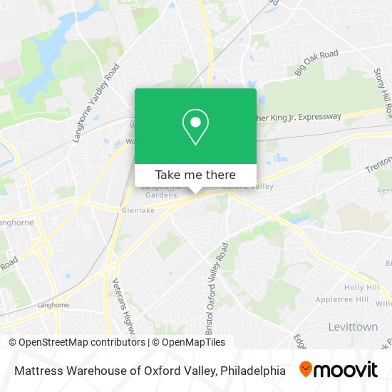 Mattress Warehouse of Oxford Valley map