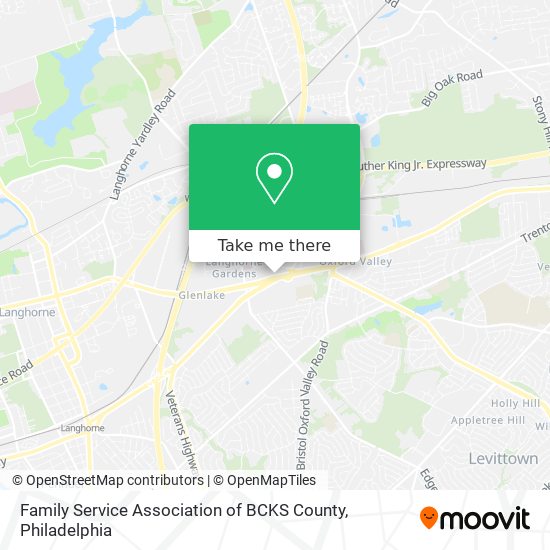 Family Service Association of BCKS County map