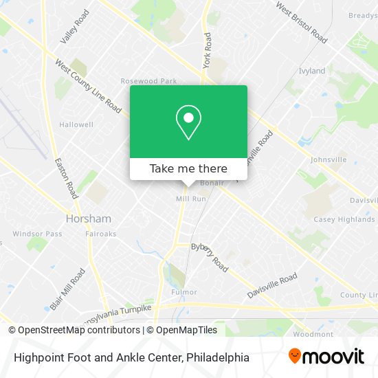 Mapa de Highpoint Foot and Ankle Center