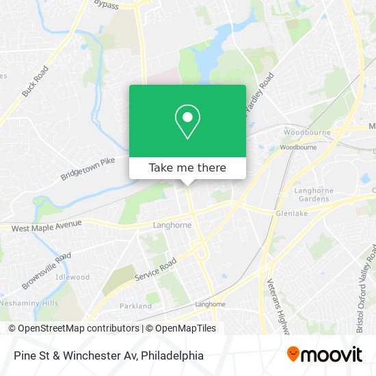 Pine St & Winchester Av map